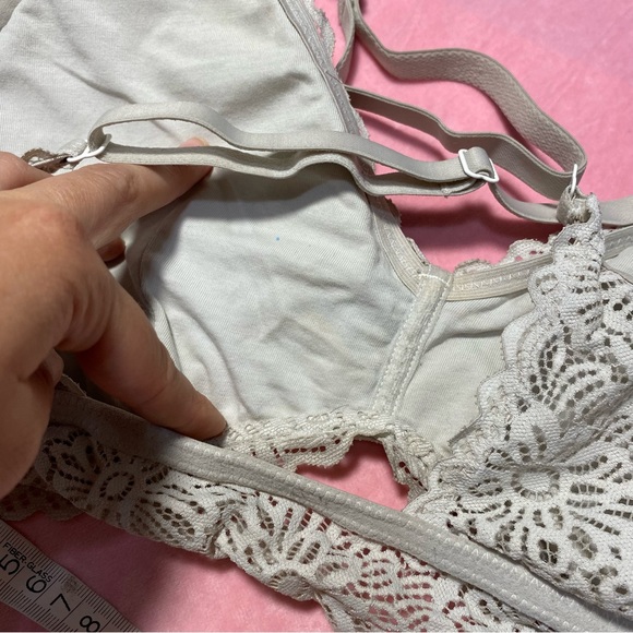 Auden Unlined Bralette Large Pastel Pale Grey Blue? Racerback Cross Back Bra - Picture 8 of 9